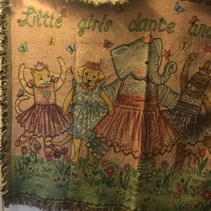 52x39 cotton ballerina blanket plus 9.5” tray